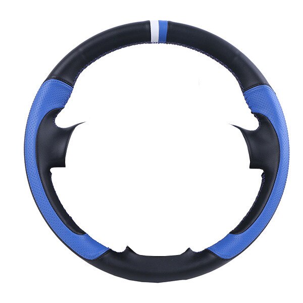 Couverture de volant de voiture en cuir tressé, pour Opel Astra (K) Corsa (E) Crossland X Grandland X Insignia: A-01-Blue