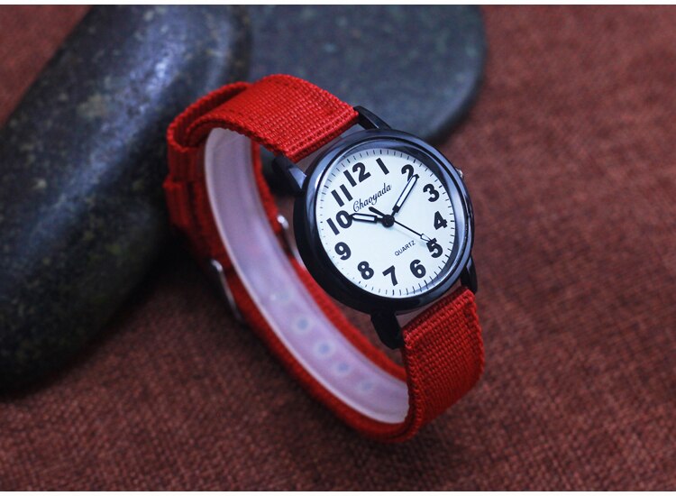 Cyd shock klocka herr elektronisk pojkklocka dam bälten armbandsur nylon tyg visare klockor nummer kvarts klocka