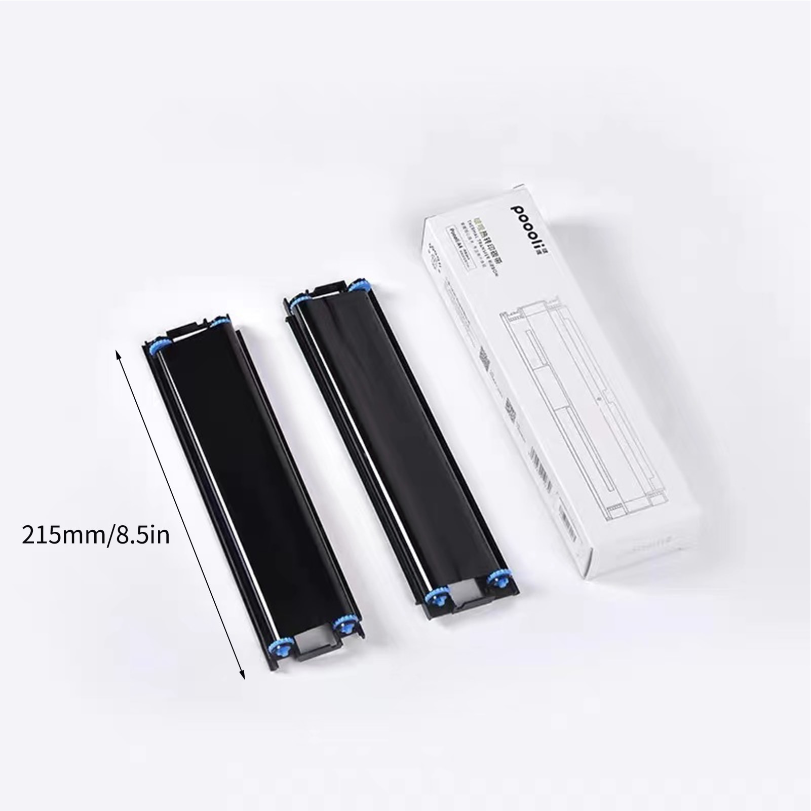 2 Rolls/Doos Poooli Thermische Transfer Lint Printer Verbruiksartikelen Compatibel Met Poooli A4 Mobiele Printer