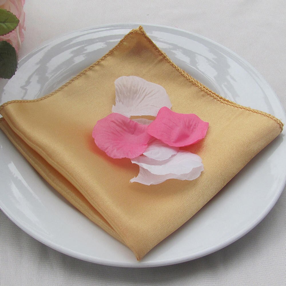 Serviette de Table carrée en tissu Satin | 10x serviette de Table 30*30cm serviette 4 couleurs, mouchoir de poche de mariage, Style