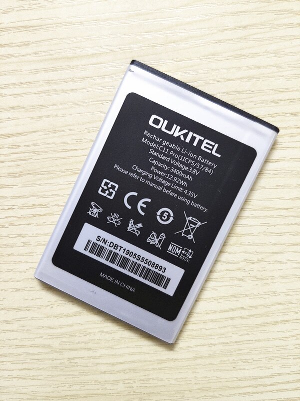 Azk 100% novo oukitel c11 pro bateria 3400 mah substituição da bateria de backup para oukitel c11 pro bateria do telefone móvel