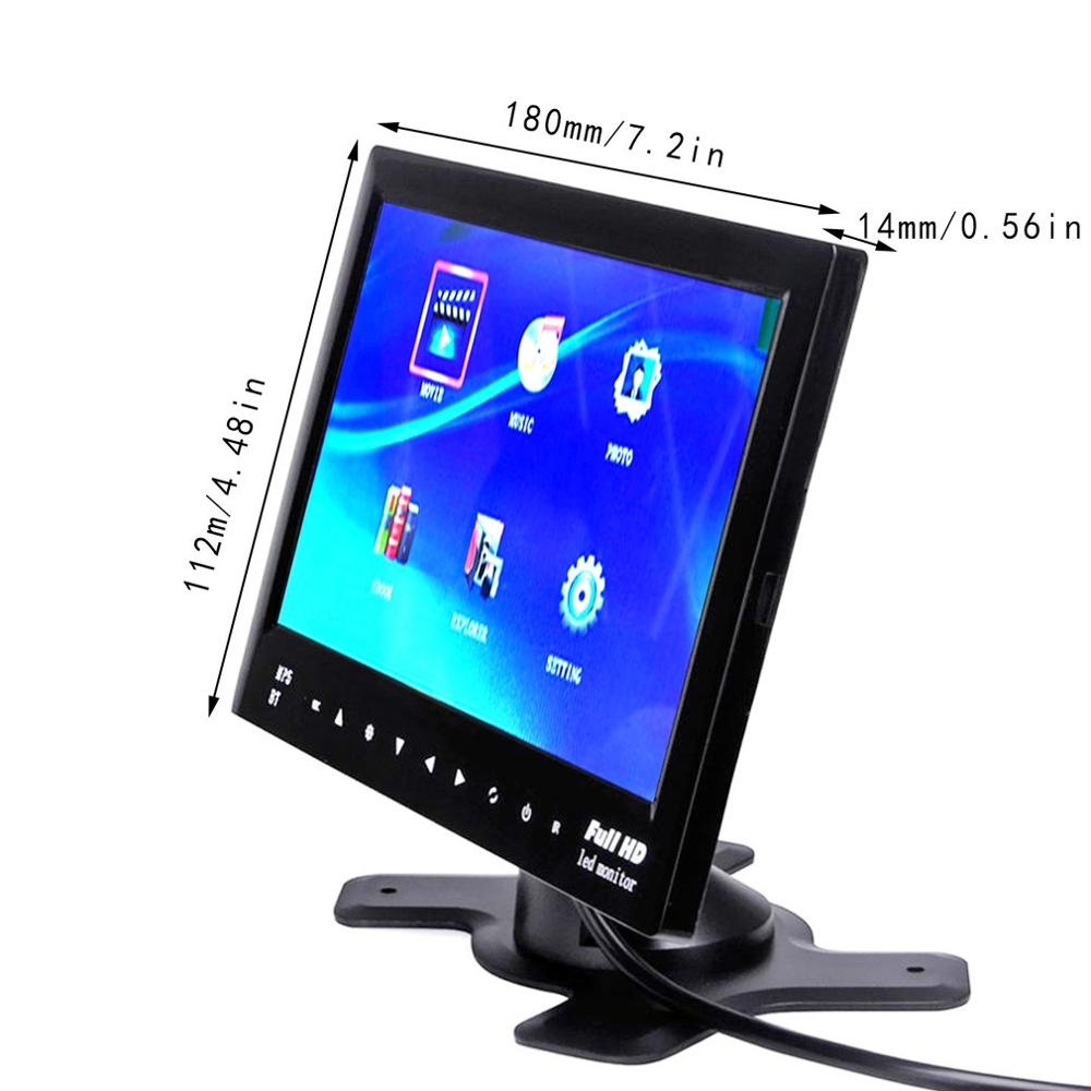 7-Polegada ultra-fino mp5 monitor de mesa suporte de exibição do carro suporte de exibição vários idiomas 16:9/4:3 conversão