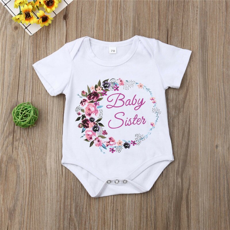 Familie Passenden Outfits Baby freundlicher Mädchen Wenig Große Schwester Baumwolle Kleidung Kurzarm Karosserie T Shirt Baumwolle Outfits