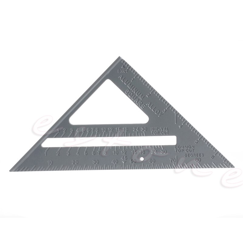 Aluminum Alloy Speed Square Use as Protractor 7" Miter Carpenter Framing Square
