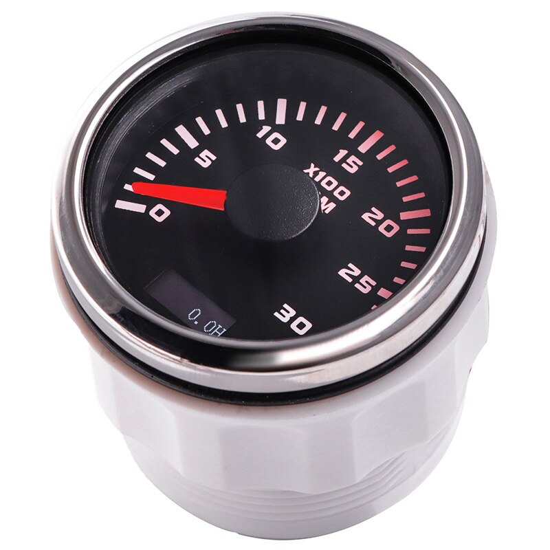 52MM Diesel Engine Tachometer 3000 RPM Tacho Meter LCD Digital Hour meter With Red Backlight 9-30V Tachometer For Motorcycle