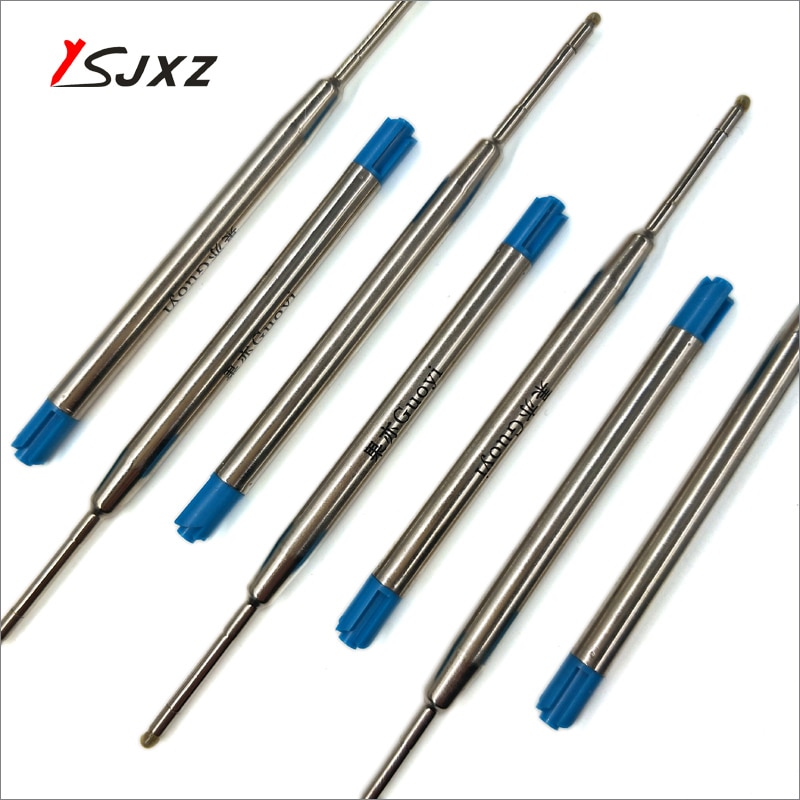10pcs highly Universal Standard Style Black and Blue Ink refill 0.7mm Medium Nib metal Ball Point Pen Refills