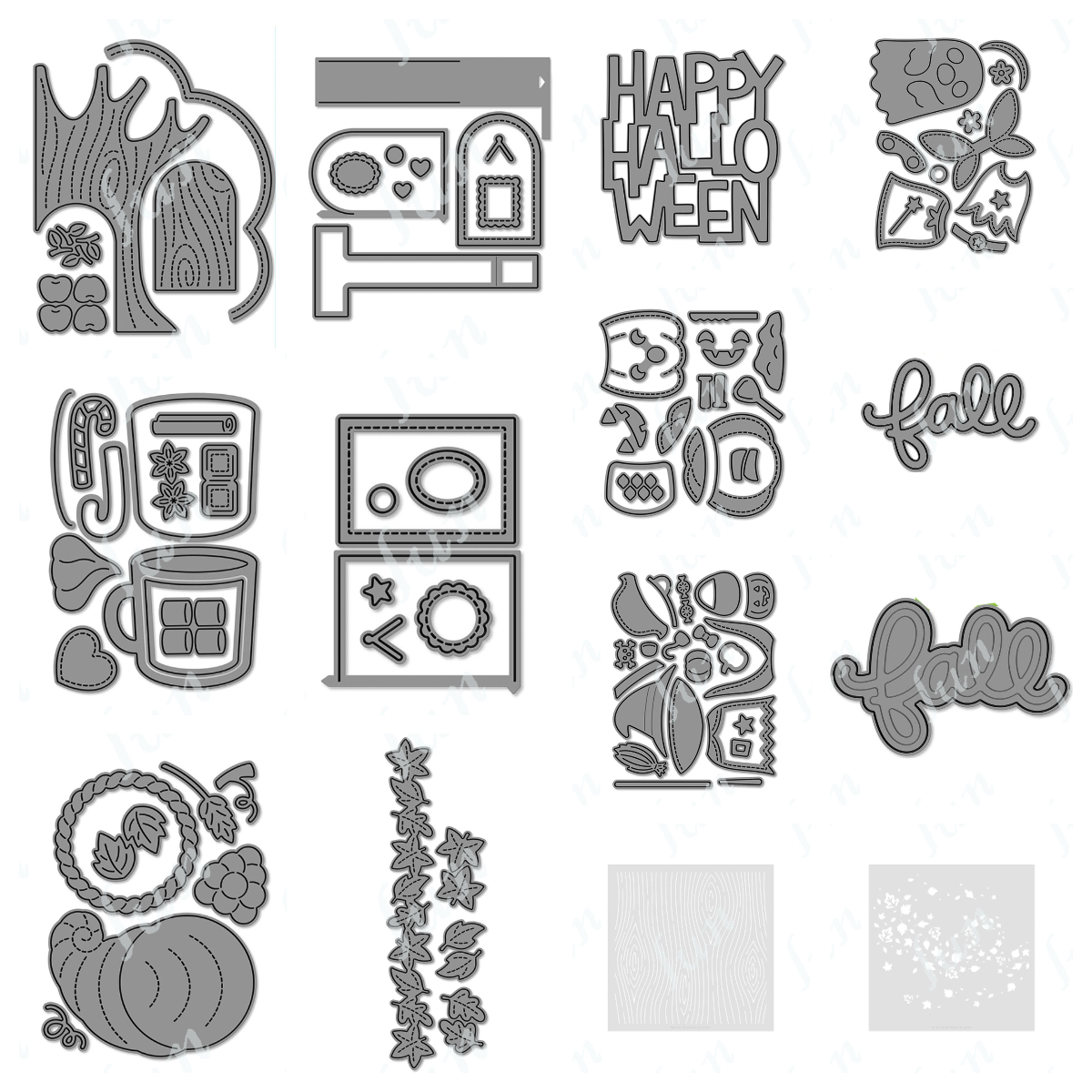 Efterårsblade kantmaler metal hobby skæremaller scrapbooking papir dagbog dekoration manuel håndlavet til prægning: Flerfarvet