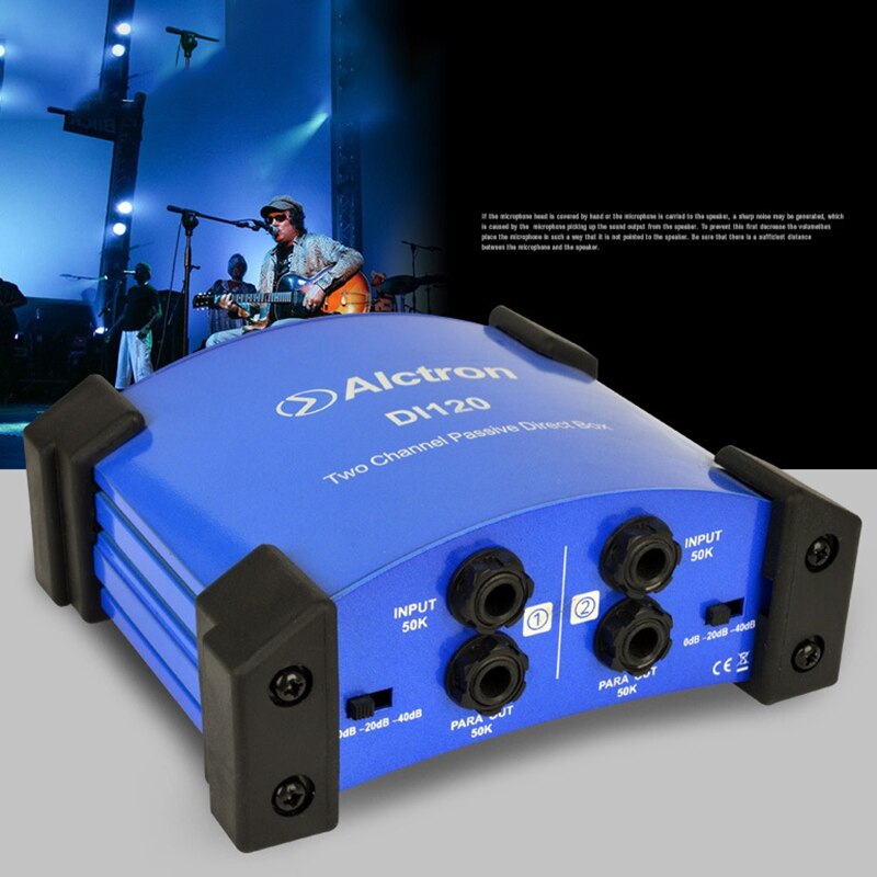 Alctron DI120 Two-Way Passive DI Box Impedance Converter DI BOX Stage Effect Device