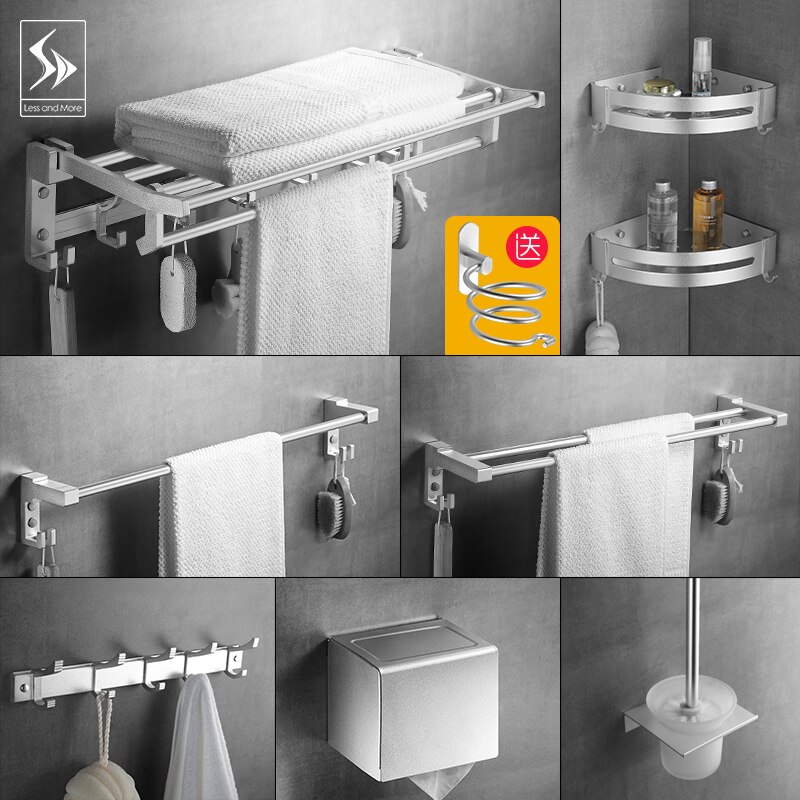 Towel rack, space aluminum bath towel rack bathroom hardware bathroom accessories bathroom rack wall hanger KR51