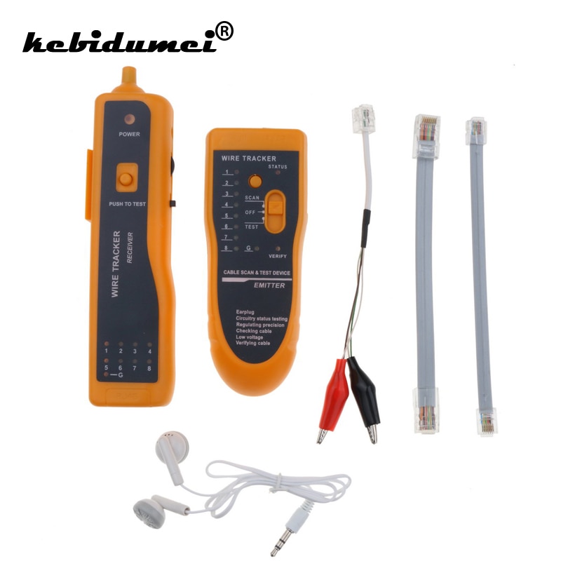 Kebidumei Ethernet Lan Netwerk Kabel Tester Utp Stp RJ11 RJ45 Cat5 Cat6 Telefoon Wire Tracker Tracer Toner Detector Line Finder