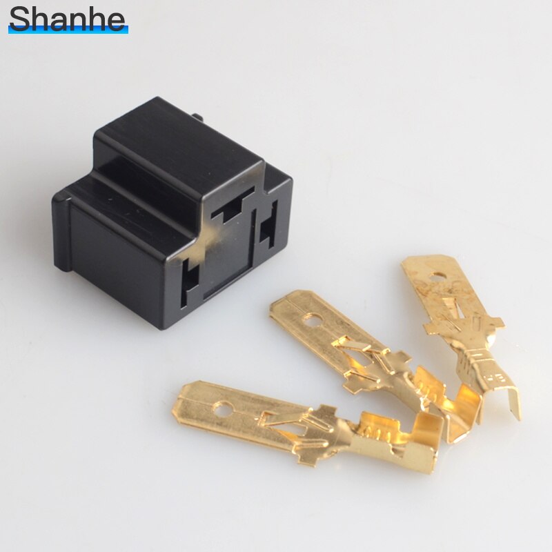 1kits 3Pin H4 Car connector plug H4 Auto holder plug 7.8mm lamp plug bulb socket for Male + female