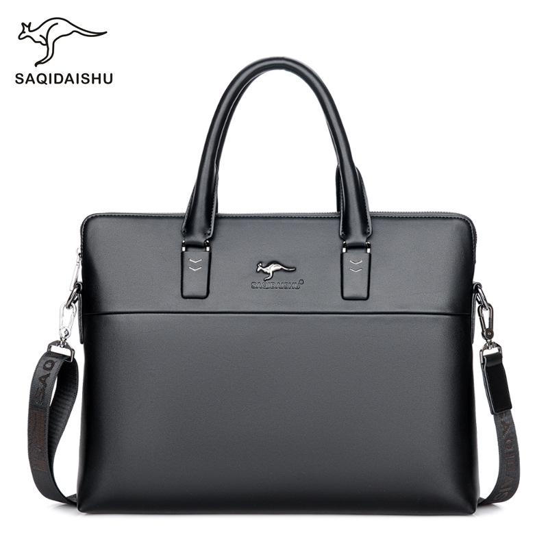 Sac d'affaires sac à main hommes porte-documents ordinateur portable en cuir synthétique polyuréthane sac homme sac à bandoulière advogado fourre-tout bolsos de hombre: C