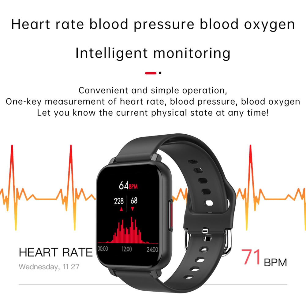 T82 Slimme Horloge 1.55 Inch Full Touch Screen Sport Fitness Smartwatch Mannen Vrouwen Hartslag Bloeddruk Horloge