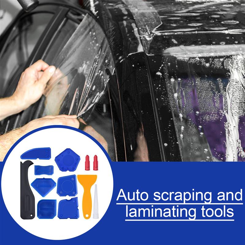 12Pcs/set Car Scraper Film Tool Glass Window Mobile Phone Film Scraper Glass Glue Scraper Plastic Scraper Car Light Film Scraper