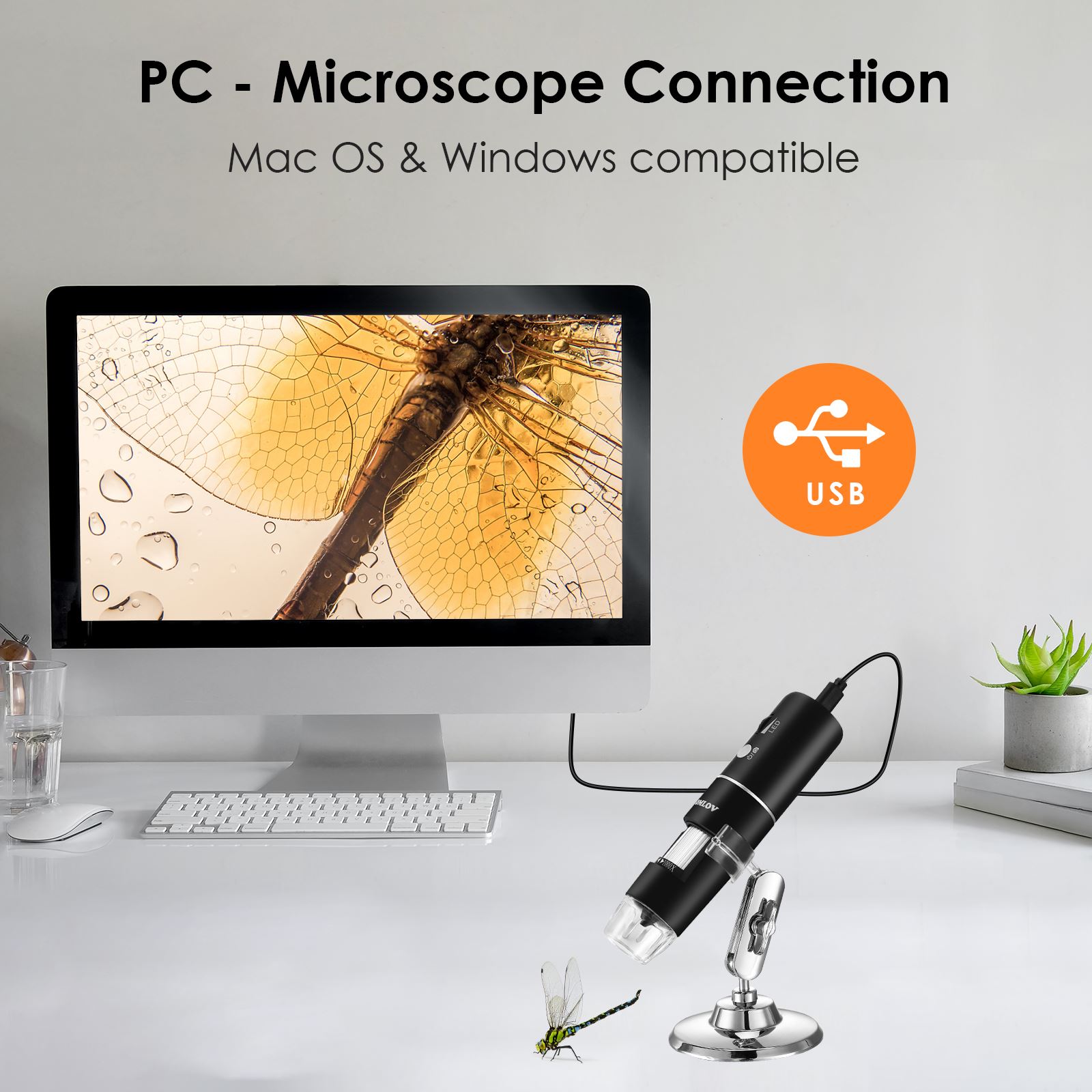 WiFi Digital Microscope 1000X Magnifier Mini Pocket Handheld USB Microscopes Camera 1080P 8Led Magnifier For Smart Phone Repair
