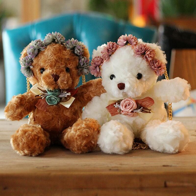 Oryginalny Lolita niedźwiedź torba nowe kobiety cały mecz miękki miś torba silnik wibracyjny robić telefonu torebka lalka miś torba MAGOGO