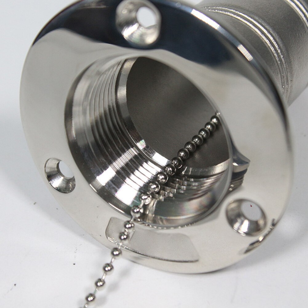 38mm Fill Port Fuel Tank Marine With Cap Boat Deck Gas Stainless Steel Polished Styling