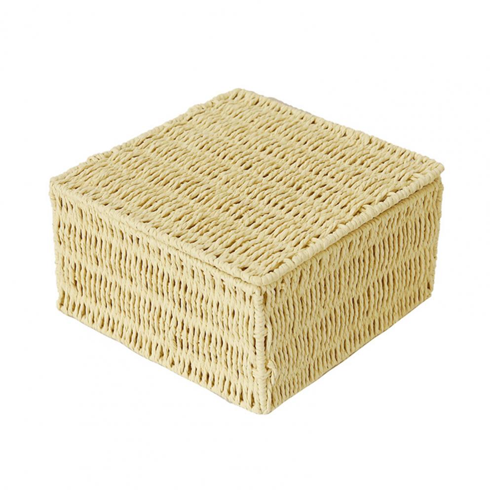 Storage Box Multi-purpose Storage Basket Organizer Anti-rust Reusable Storage Beautiful Rattan Case for Office Storage Box