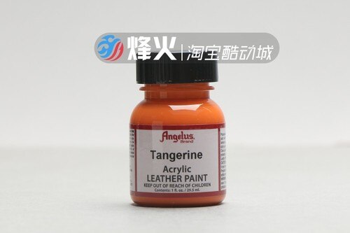 Sneakers tilpasset maling importeret gør-det-selv læder håndmalede sko farveskift belægning lærred 29.5ml 1oz: Mandarin