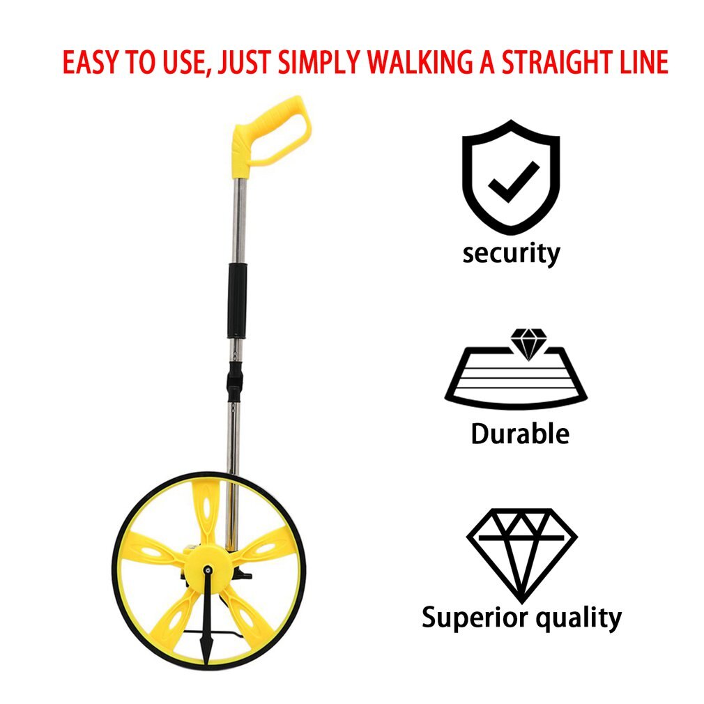 Digital measuring wheel distance meter rangefinder walk Foldable Single Flexible Wheels measure 0-9999m measurer Handheld extend