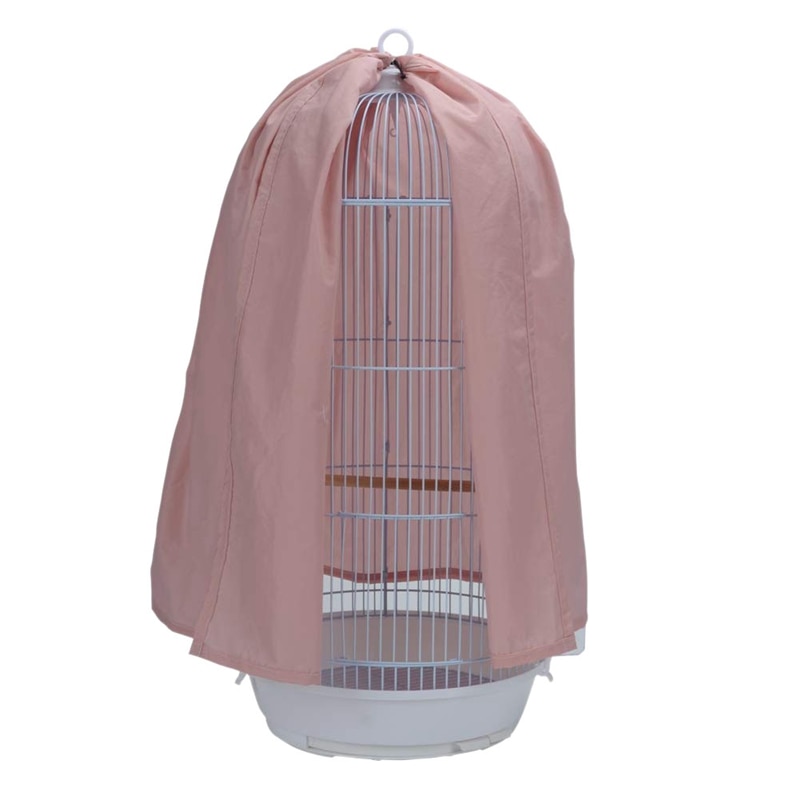 Classique rond dôme haut oiseau Cage couverture bouclier Cage à oiseaux lumière couvre jupe accessoires écran pour perruches amour oiseaux perruches: Pink