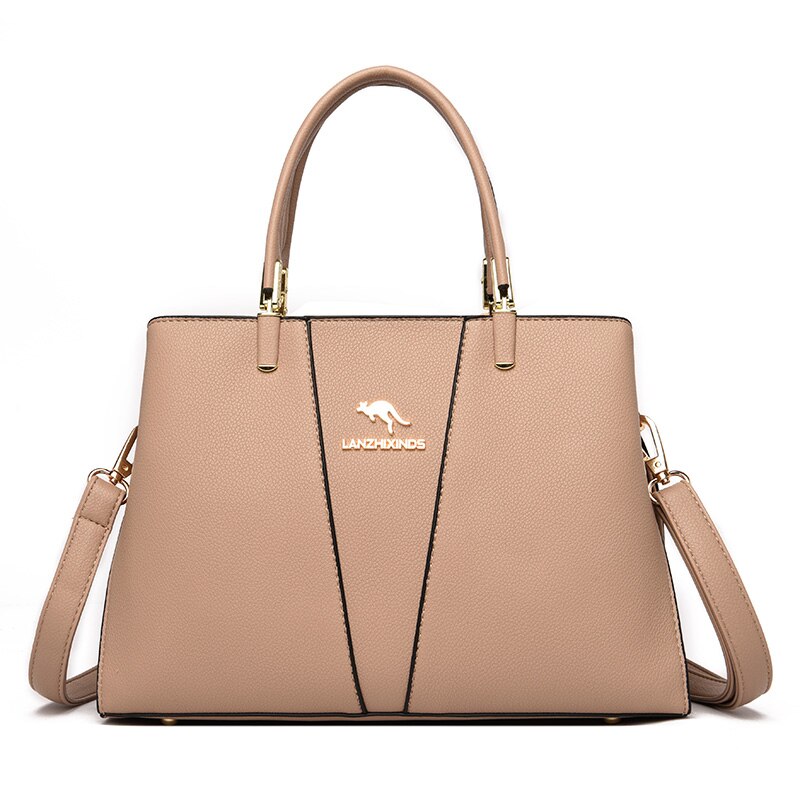 Casual Pu Leather Shoulder Bags for Women Small Square Bags Versatile Simple Crossbody Bag: Apricot