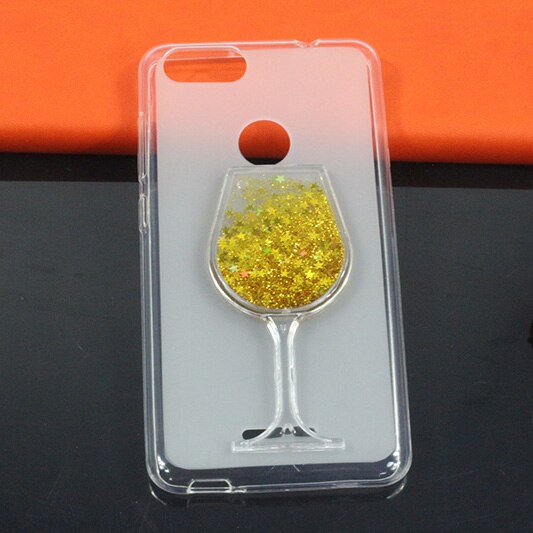 Voor  bq 5204 hoesjes glitter vloeistof zachte tpu telefoonhoesjes voor bq bq -5204 strike selfie 5.2 inch achterkant capa coque: Goud