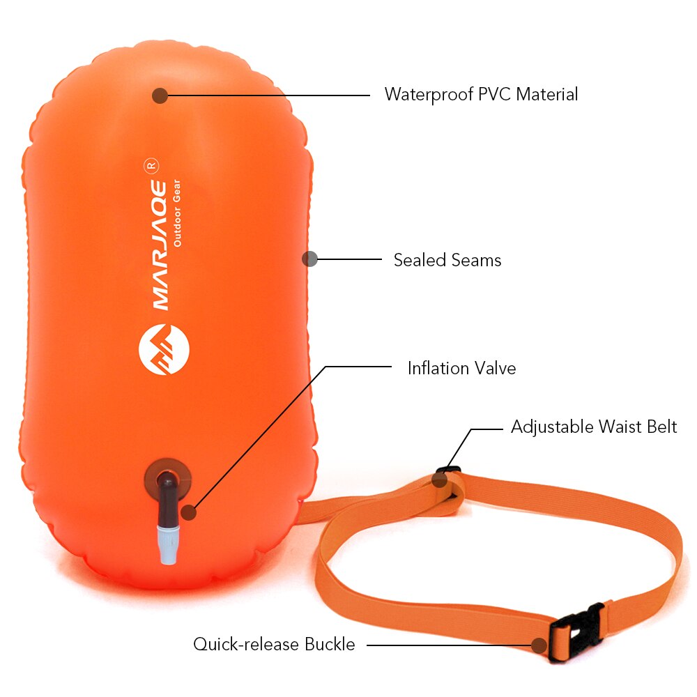 PVC bouée de natation flotteur de sécurité Air sac sec remorquage flotteur natation gonflable sac de flottaison gonflable sac de natation plongée en apnée