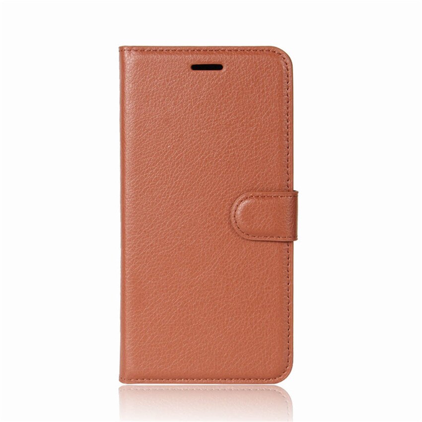 For Huawei Y7 Case 5.5 inch Luxury Wallet PU Leather Phone Case For Huawei Y7 Y 7 Case Flip Protective Cover Back Bag Skin: Brown