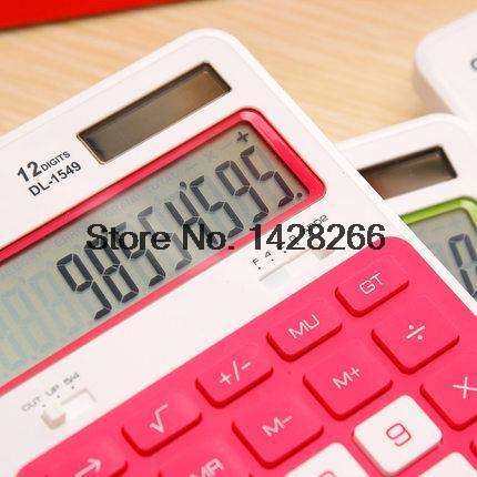 Dual Power Calculadora Electronic Big Display Calculating Candy Color Calculator Stationery Office Material School Supplies