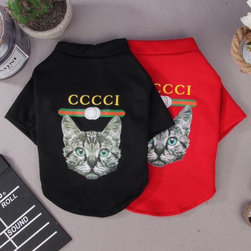 Thin fabric clothing for dogs cats teddy dog t-shirts soft for the summer Two-legged clothing for dog outside pet supplies