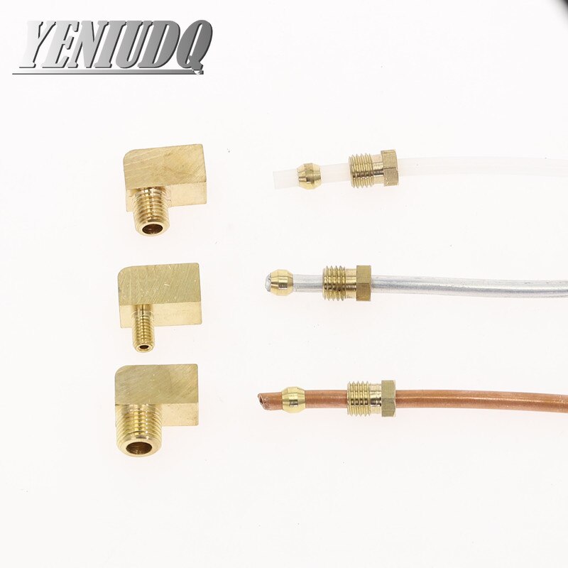 Machine tool lubrication Brass oil Pipe Fitting 4 6 8mm OD Tube Compression Ferrule Tube Compression Fitting Connector adapter