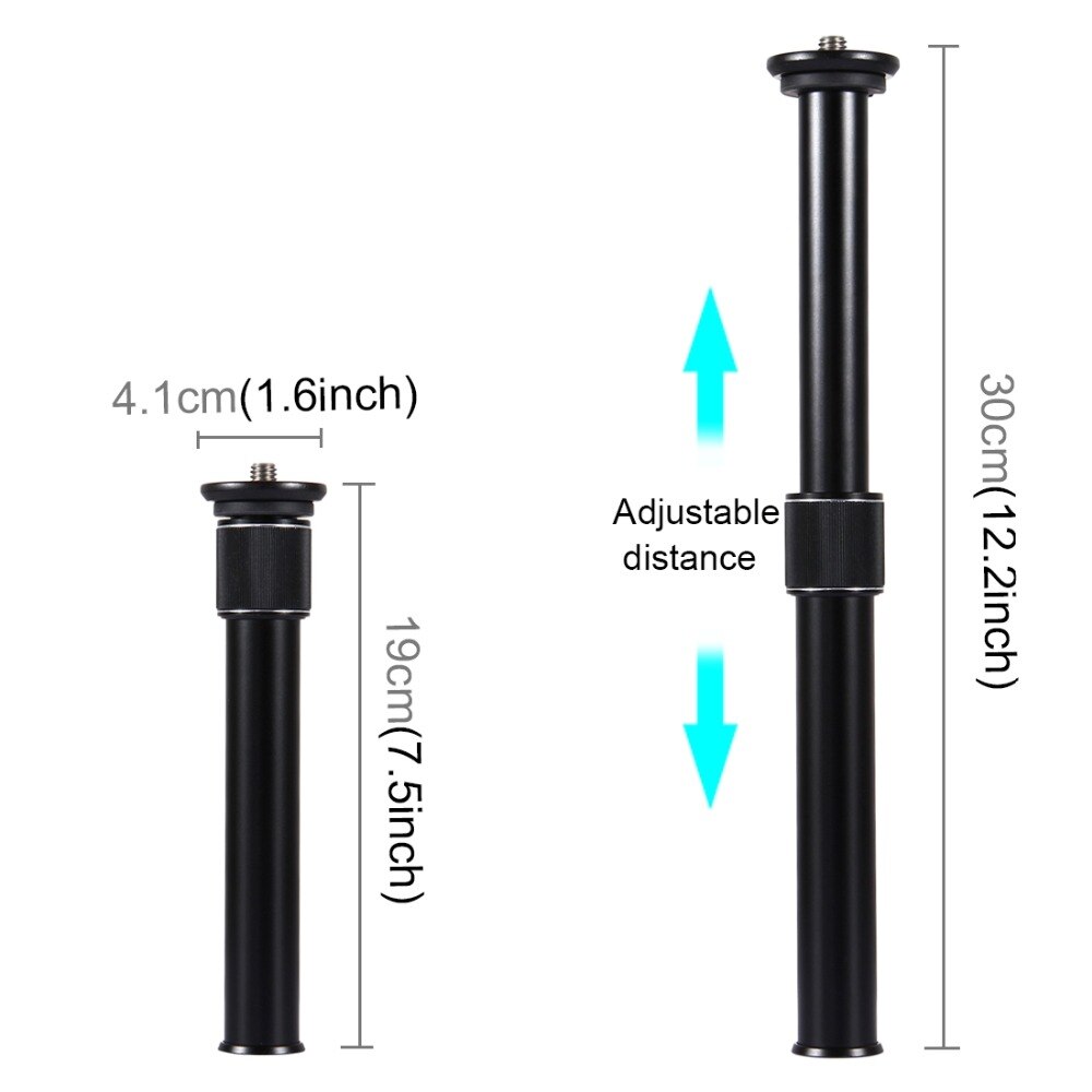 PULUZ Einstellbare Metall Handheld 1/4/3/8 zoll Schraube Stativ Montieren Einbeinstativ Verlängerung Stange Stock Für DSLR &Ampere; SLR Kameras