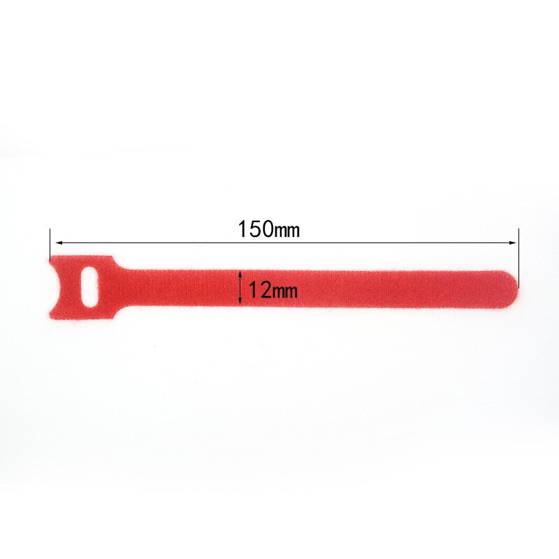 100 Pcs Nylon Herbruikbare T-Type Klittenband Kabelbinder Terug Naar Dubbelzijdig Kabelbinders datakabel Power Organizer: Rood