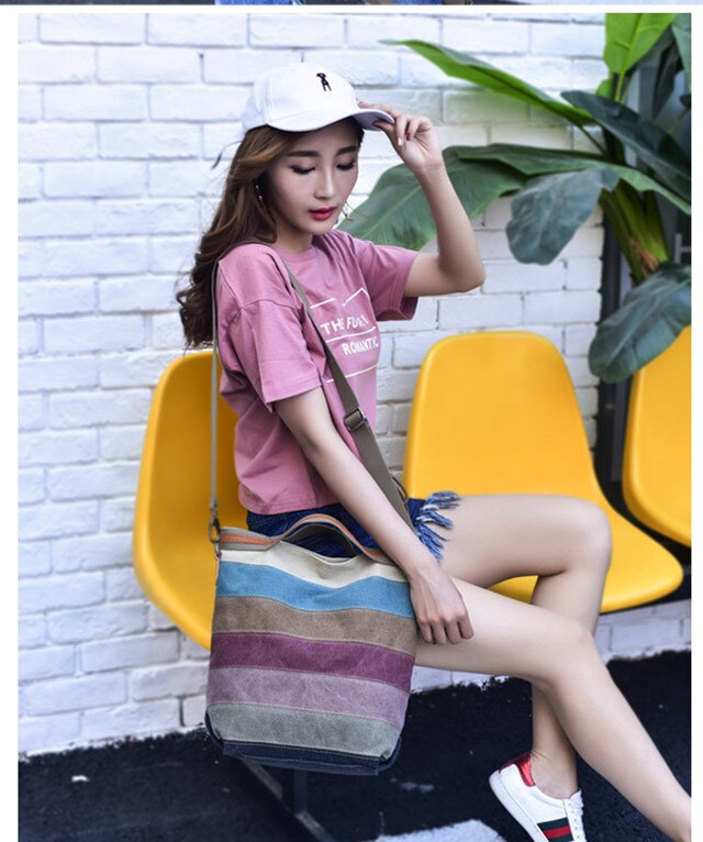 Casual damestas, #39 canvas schoudertassen, messengerbag met grote capaciteit en meerdere compartimenten 2022 gestikte canvas tas