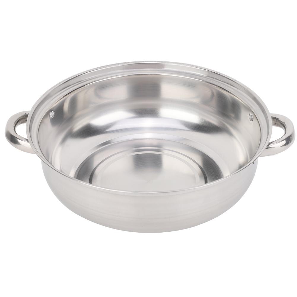 Stainless Steel Cookware 27cm/11in 2-Layer Steamer Pot Cooker Double Boiler Soup Steaming Pot