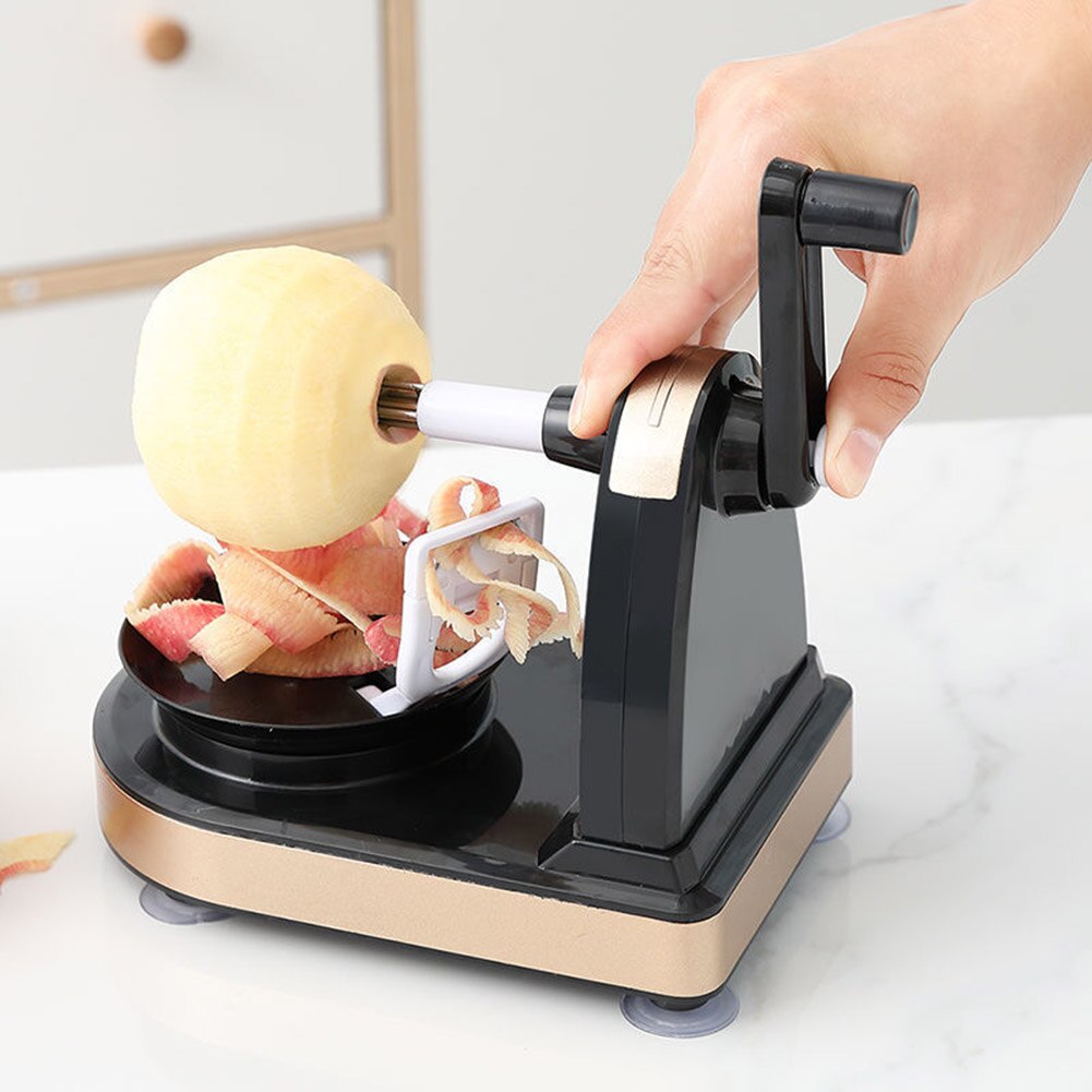 Éplucheuse de fruits et de pommes, multifonction, rotative, à manivelle, coupe manuelle, Gadget de cuisine
