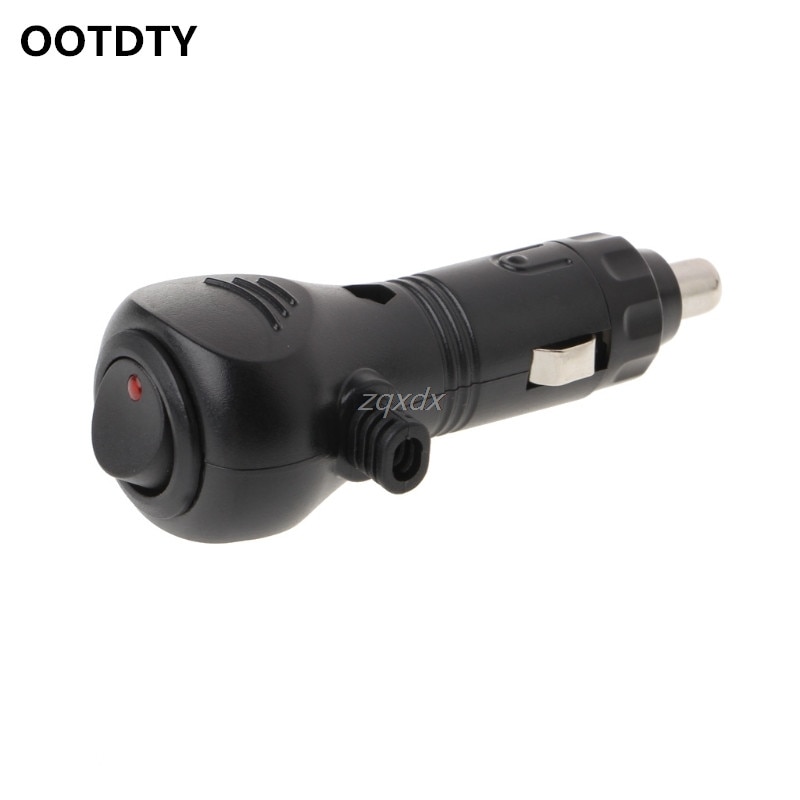 Car Cigarette Lighter Socket Plug Charger Connector LED On Off Switch 12V DC Whosale&amp