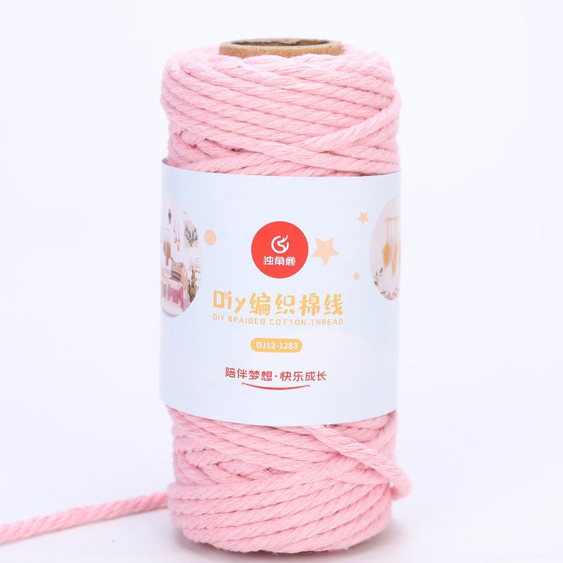 Fil de corde coloré 100% coton torsadé style Boho, 3mm, pour macramé, Parachute, bricolage, artisanat de Scrapbooking à la maison: 06