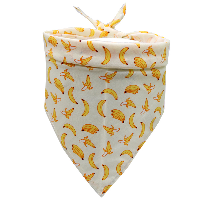 ananas frukt skrive ut kjæledyr hund bandana liten hund katt skjerf justerbar bomull hund valp fersken sommer kjæledyr hund stell tilbehør: Banan / S