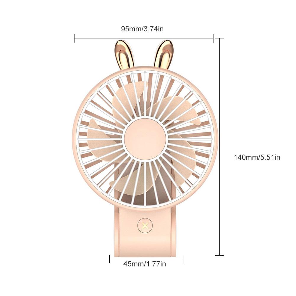 Draagbare mini-ventilator met oplaadbare, op batterijen werkende, opvouwbare elektrische ventilator voor op kantoor, buiten, huishouden, reizen
