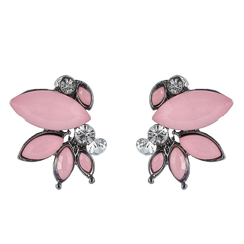 Docona 12 Stijl Kleurrijke Strass Bloem Oorbellen Voor Vrouwen Meisje Bloemen Earring Verklaring Sieraden Brincos Accessoires: 9454