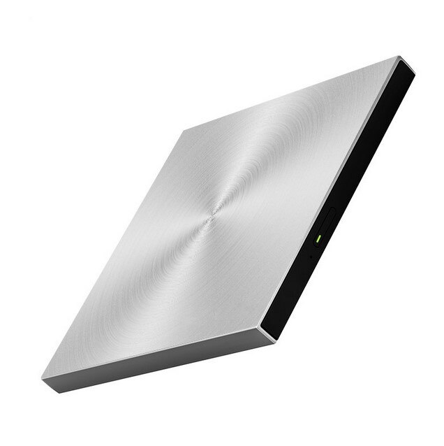 Lecteur de CD DVD externe, lecteur de graveur de CD externe à Interface USB 3.0 et USB C Portable, lecteur DVD /CD haute vitesse: Silver