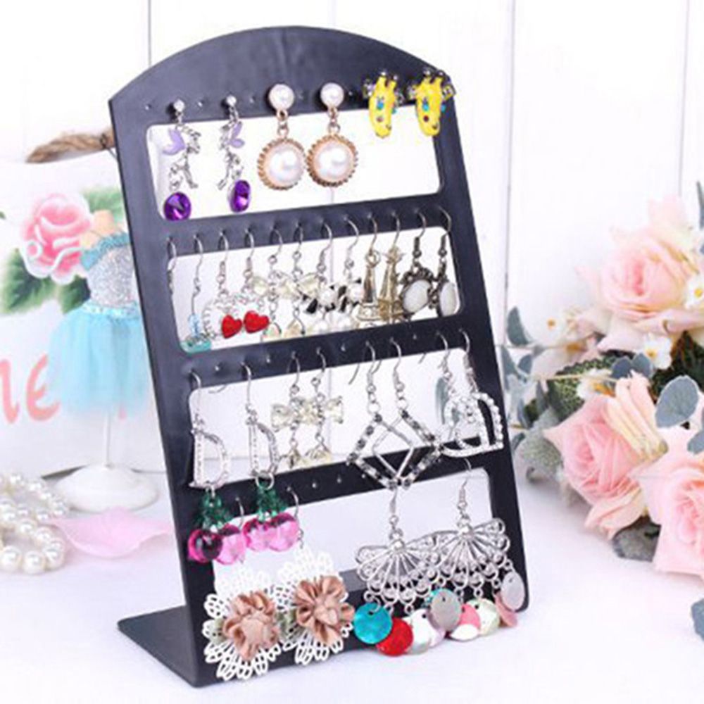 Mode 24/48/126 Gaten Sieraden Earring Organizer Stand Black Clear Plastic Ear Stud Houder Showcase Armband Display Rack