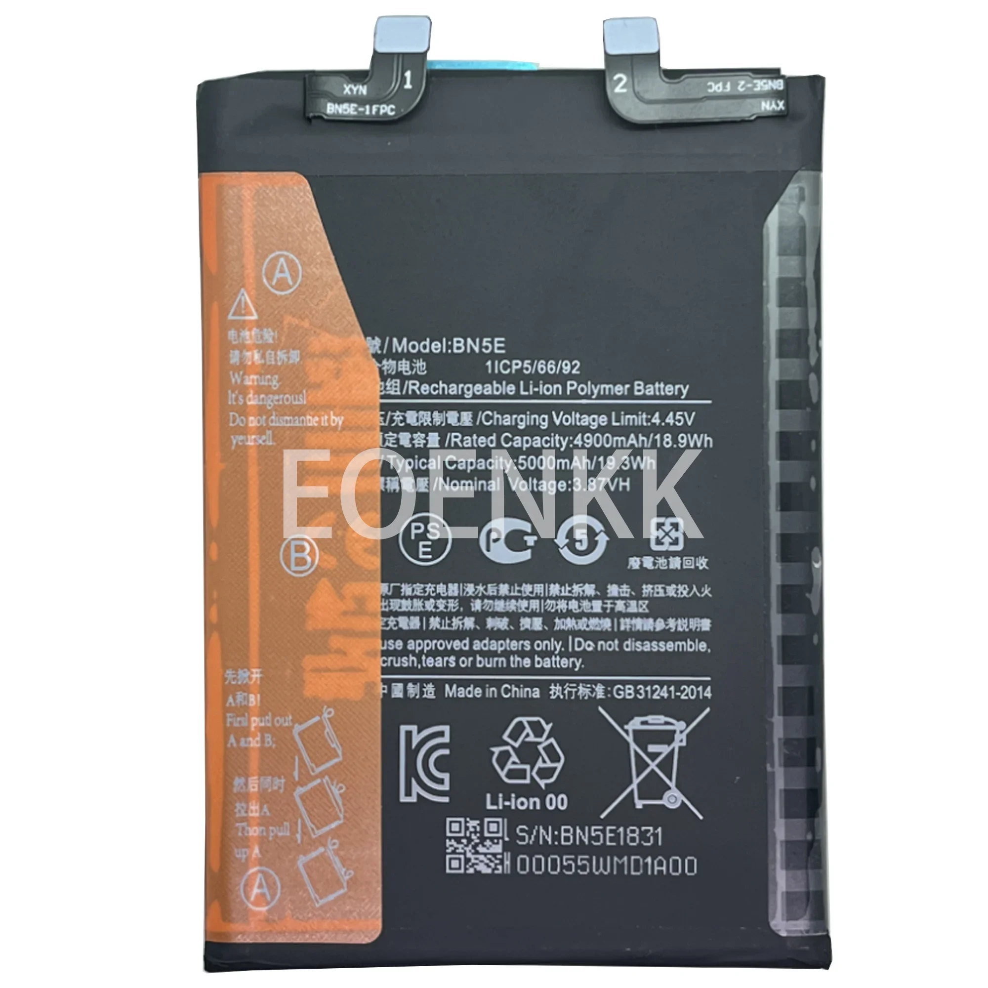 100% Original BN5E Battery For Redmi Note 11 Pro 5G/POCO X4 PRO 5G Phone Replacement Bateria