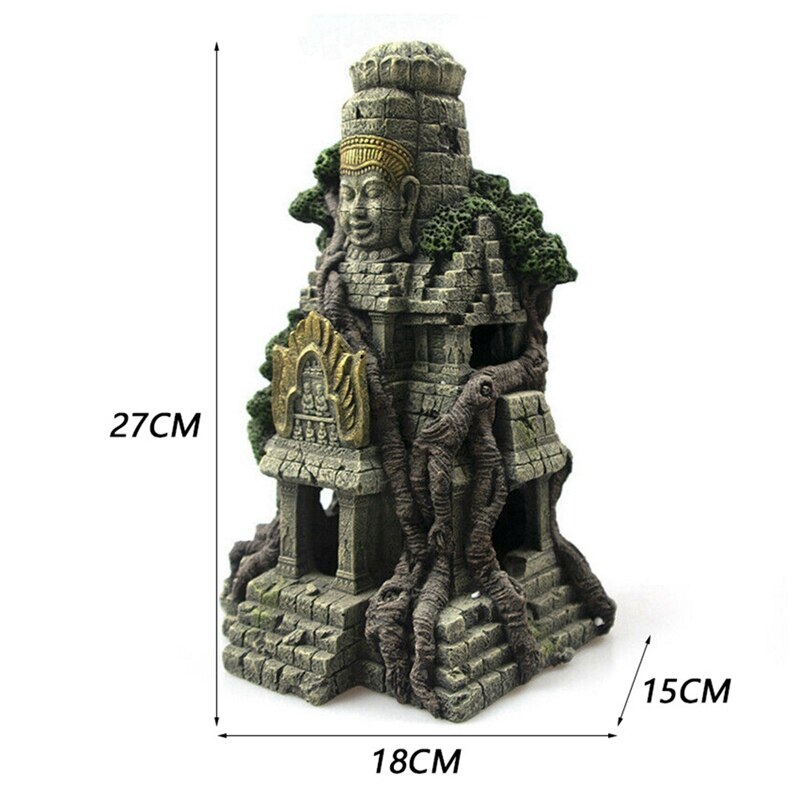Hjem akvarie ornament gammel sten buddha harpiks figurer akvarie ornament akvarium akvarium dekoration tilbehør #: Default Title