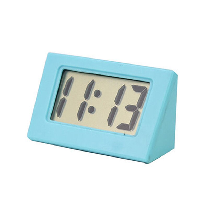Alarm Clock Mini Desk Alarm Clock Digital Mirror LED Big Display Bedroom Timer Home Electronic Table Clock USB For Home/Car: Blue B