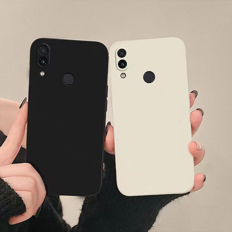 Funda de teléfono cuadrada de silicona líquida para Xiaomi Redmi Note 5 6 7 8 9 9s 10 10s Pro fundas traseras mate