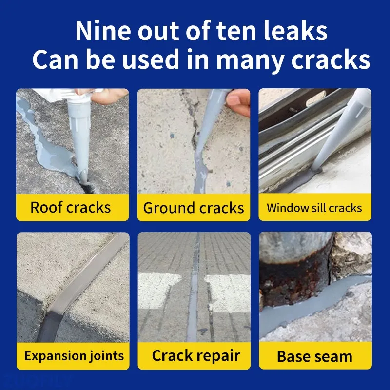 Waterdichte kit voor daken en vloeren, voeglijm voor beton, voegvullers, kit voor scheurreparatie, muurvoeglijm