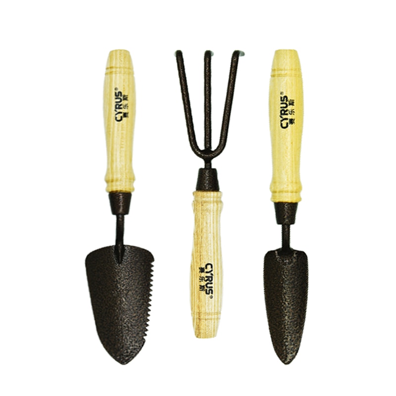Garden Tools Set Cultivating Planting Trowel Cultivator Shovels Spades Carbon Steel Wood Handle Transplanter